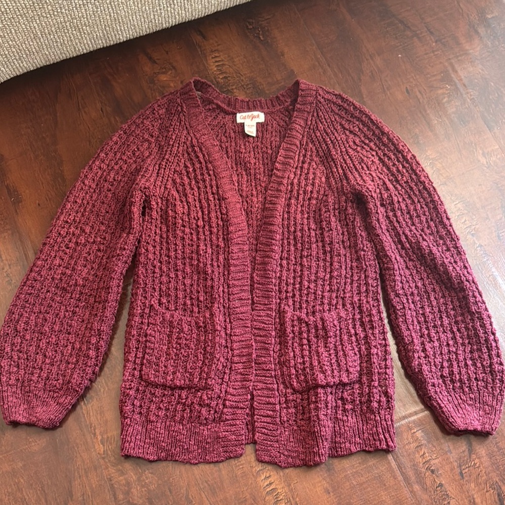Cat & Jack girls Burgundy Sweater
